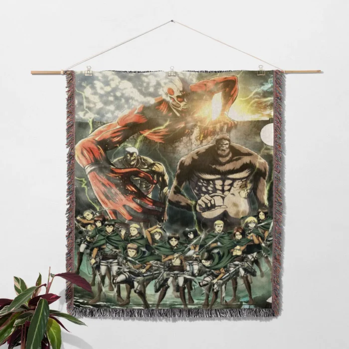 AOT Woven Tapestry Throw Blanket – Cool Wall Art, Cozy Room & Home Decor, Must-Have Merch - Image 2