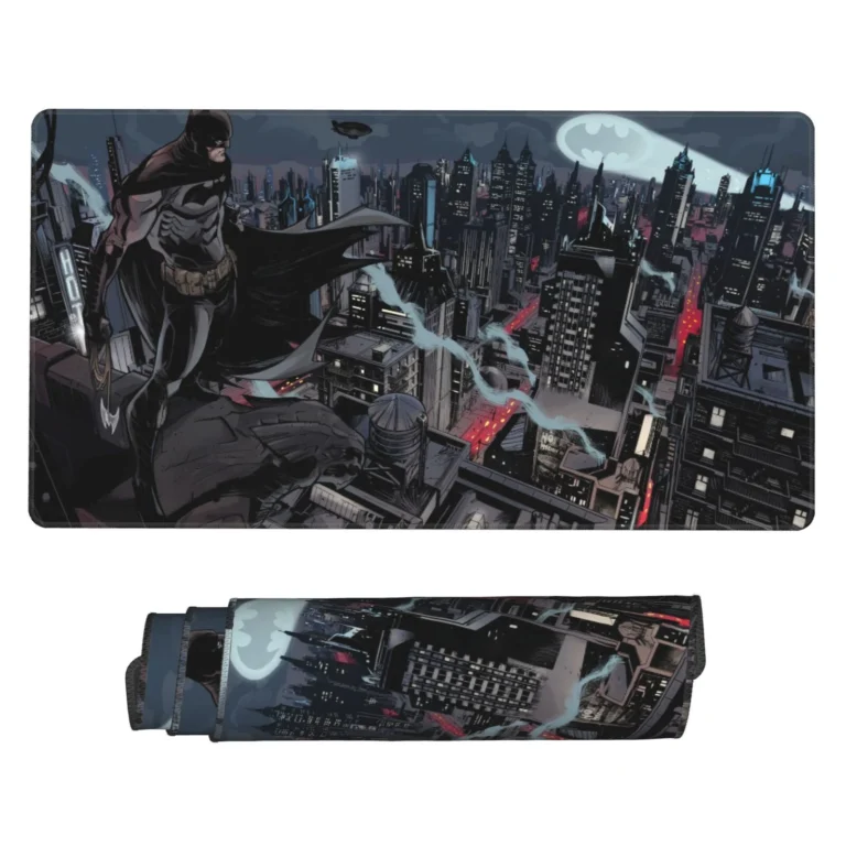 This Batman mouse pad (Style D) is a unique superhero-themed desk mat, perfect for gaming setups, otaku rooms, or fan collections. A must-have for DC lovers.