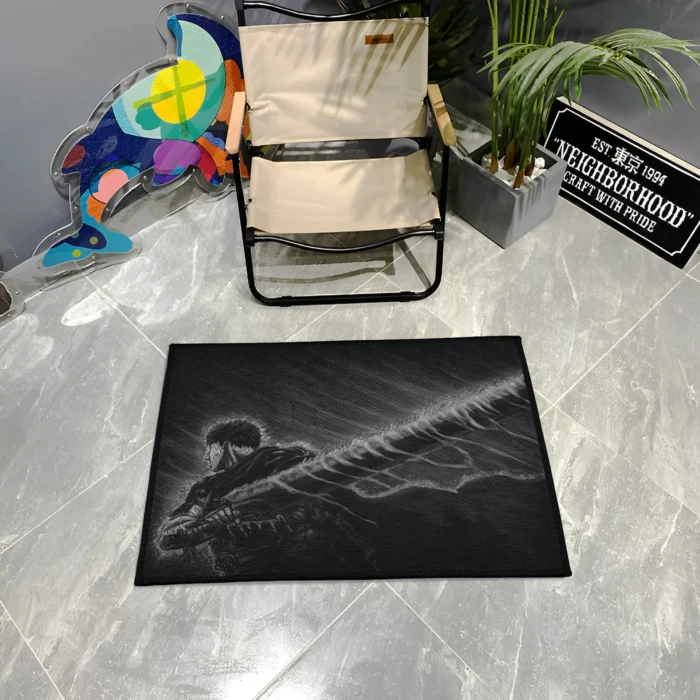 Berserk Black Area Rug – Epic Anime Rug for Otaku Bedroom or Room Setup - Image 3