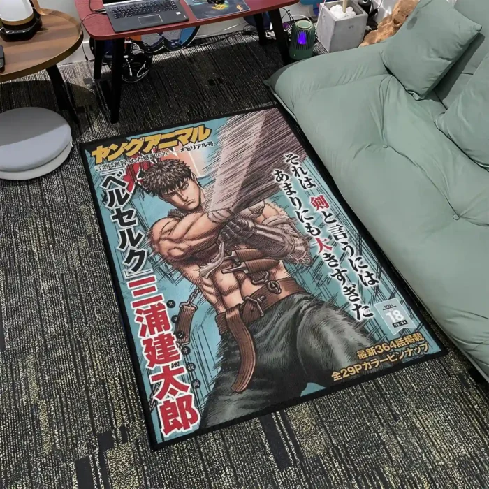 Berserk Manga Cover Rug – Cool Room Decor for Boys Bedroom or Gaming Room - Image 4