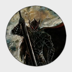 For fans of *Berserk*, this Guts round rug adds an epic and powerful touch to your gaming room or boys' room. It's the perfect gift for any fan of the legendary warrior.