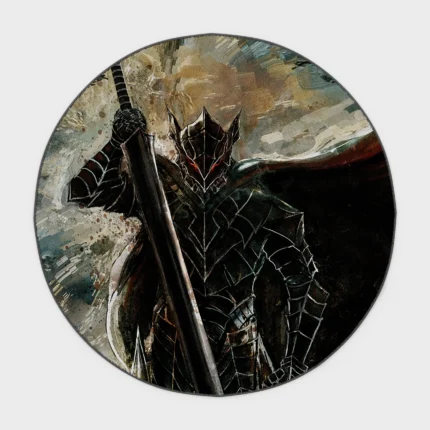 For fans of *Berserk*, this Guts round rug adds an epic and powerful touch to your gaming room or boys' room. It's the perfect gift for any fan of the legendary warrior.