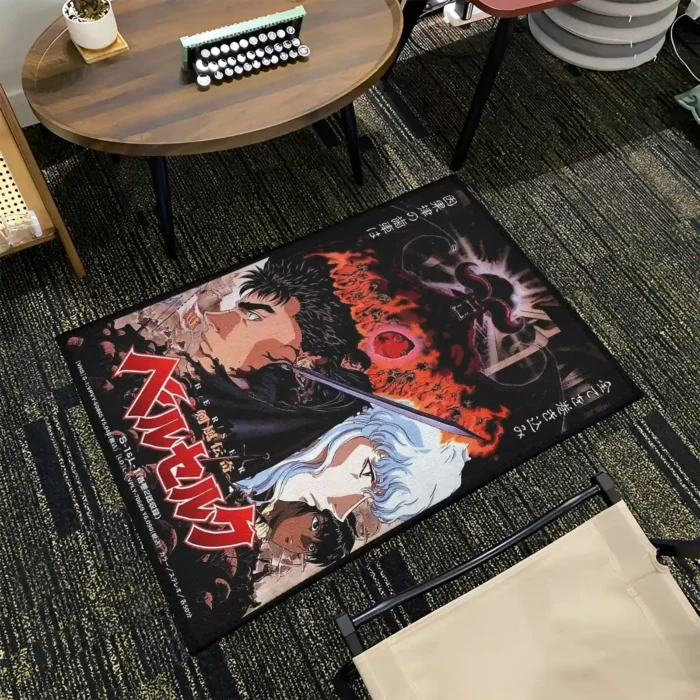 Berserk Old Anime Poster Rug – Unique Rug for Boys Room or Otaku Gift - Image 2