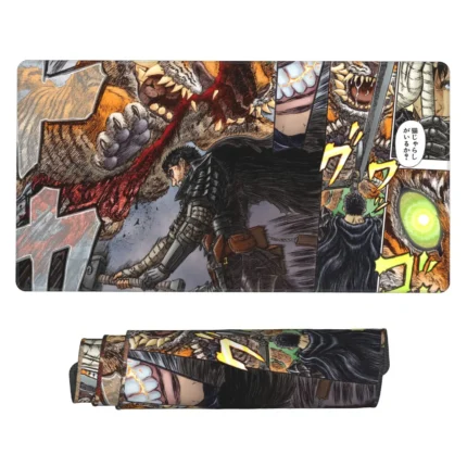 Dark Fantasy Desk Mat for Gaming Room or Collector. Perfect for otaku bedrooms, game rooms, or fan collections. Great gift for Berserk fans.