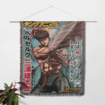 Berserk Manga Cover Anime Woven Tapestry Throw Blanket – Stunning Wall Art, Room & Home Decor, Great for Merch Collections - Image 2