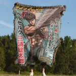 Berserk Manga Cover Anime Woven Tapestry Throw Blanket – Stunning Wall Art, Room & Home Decor, Great for Merch Collections - Image 4