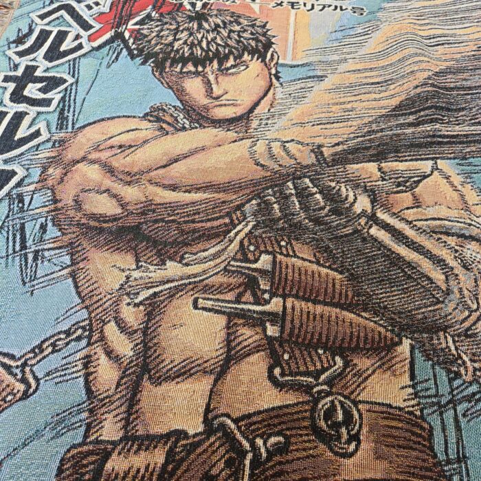 Berserk Manga Cover Anime Woven Tapestry Throw Blanket – Stunning Wall Art, Room & Home Decor, Great for Merch Collections - Image 6