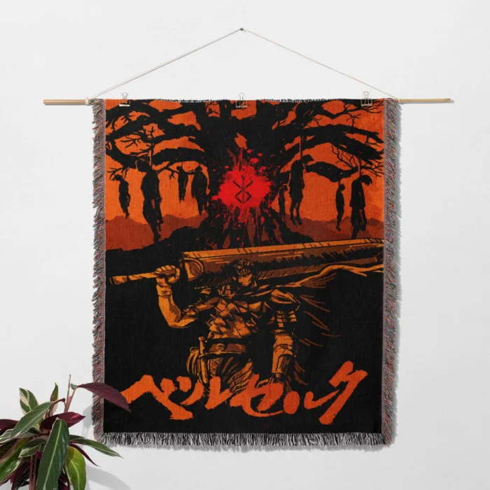 Berserk Woven Tapestry Throw Blanket – Unique Wall Rug, Home Decor & Gift, Great for Manga Fans - Image 2