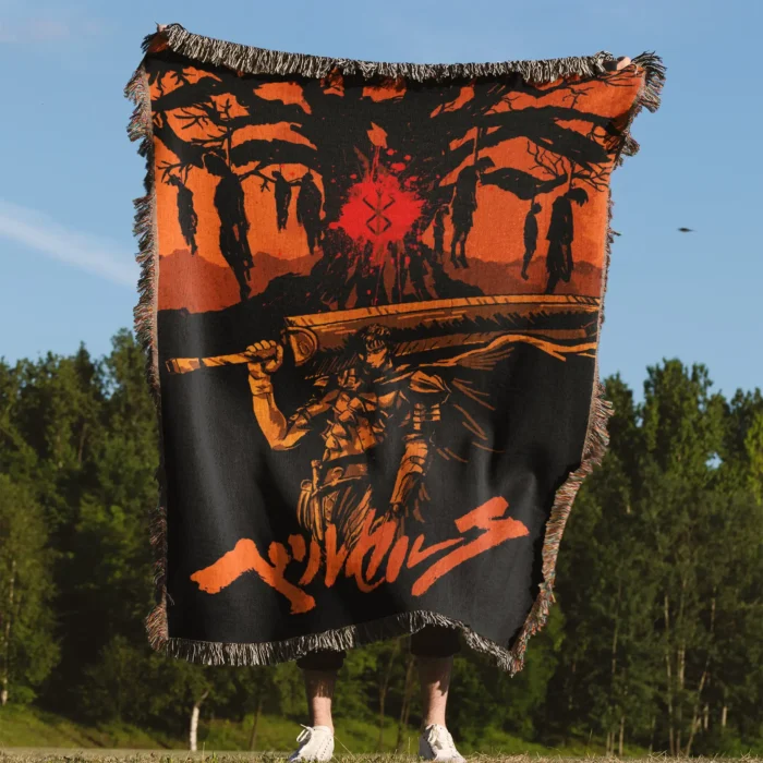 Berserk Woven Tapestry Throw Blanket – Unique Wall Rug, Home Decor & Gift, Great for Manga Fans - Image 4