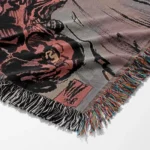 Skull Knight Woven Tapestry Throw Blanket – Dark Fantasy Wall Art, Room & Home Decor, Unique Gift - Image 6