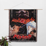 Berserk Old Anime Poster Anime Woven Tapestry Throw Blanket – Vintage Wall Art, Room & Home Decor, Great Gift - Image 2