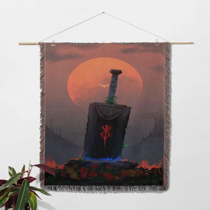 Berserk Sword Tomb Woven Tapestry Throw Blanket – Epic Wall Art, Room & Home Decor, Must-Have Collectible - Image 2