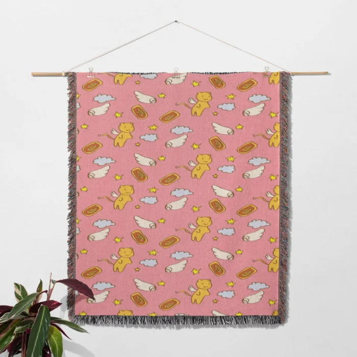 Cardcaptor Cerberus Woven Tapestry Throw Blanket – Cute Wall Art, Magical Room & Home Decor, Perfect Gift - Image 2