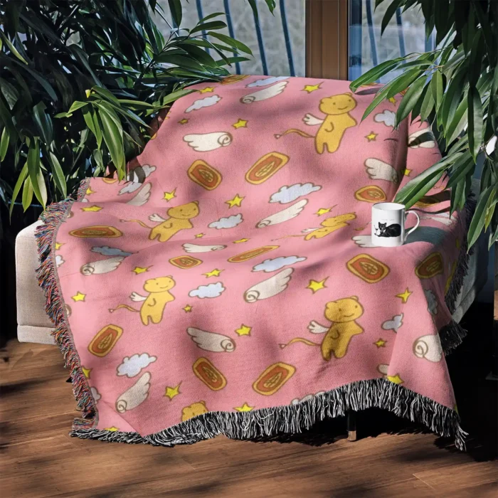 Cardcaptor Cerberus Woven Tapestry Throw Blanket – Cute Wall Art, Magical Room & Home Decor, Perfect Gift - Image 3