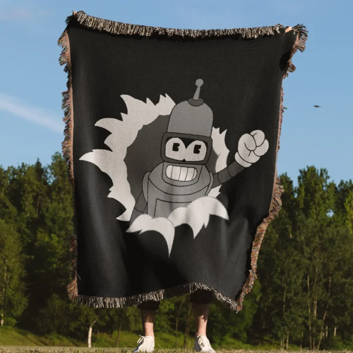 Futurama Woven Tapestry Throw Blanket – Retro Wall Art, Room Decor, Collectible Home Accent - Image 4