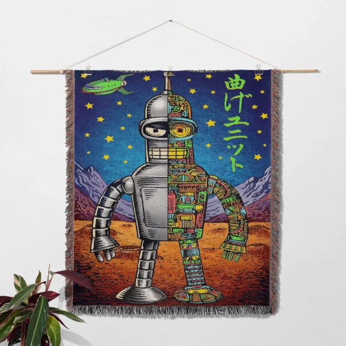 Futurama Woven Tapestry Throw Blanket – Cool Wall Art, Room Decor, Gift for Collectors - Image 2