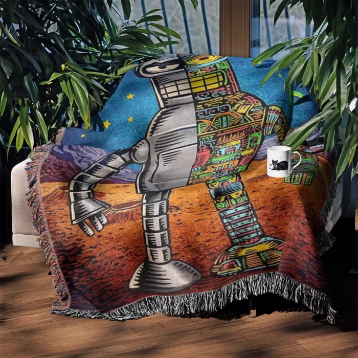 Futurama Woven Tapestry Throw Blanket – Cool Wall Art, Room Decor, Gift for Collectors - Image 3