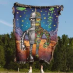 Futurama Woven Tapestry Throw Blanket – Cool Wall Art, Room Decor, Gift for Collectors - Image 4