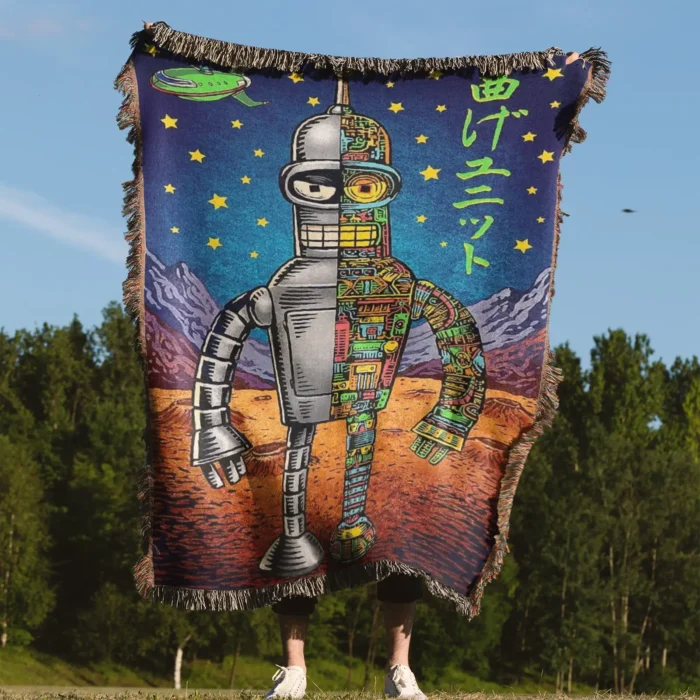 Futurama Woven Tapestry Throw Blanket – Cool Wall Art, Room Decor, Gift for Collectors - Image 4
