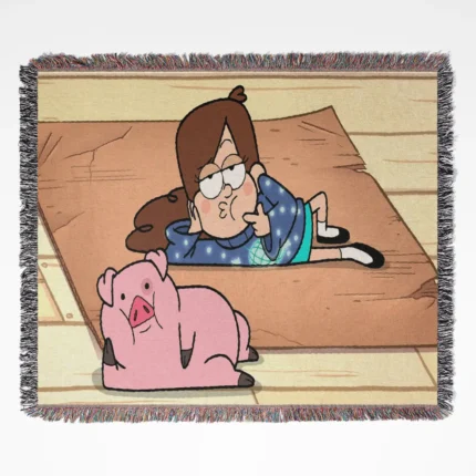 Gravity Falls woven tapestry throw blanket, designed with stylish wall art and unique room decor, making it perfect for enhancing any Gravity Falls-themed home.