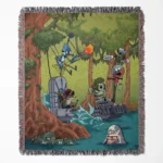 Regular Show woven tapestry throw blanket, featuring cool wall rug design and fun room decor, making it the perfect gift for Regular Show fans.