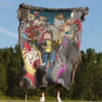 Rick Woven Tapestry Throw Blanket – Retro Wall Rug, Fun Room Decor, Gift for Fans - Image 4