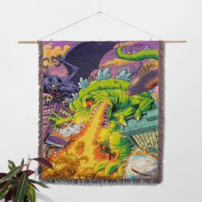 Rugrats Woven Tapestry Throw Blanket – Fun Wall Art, Cozy Room Decor, Collectible Accent - Image 2