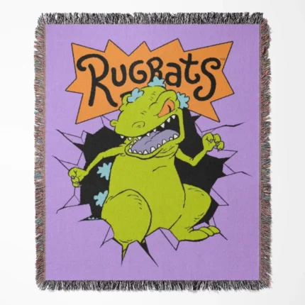 Rugrats woven tapestry throw blanket, designed with stylish wall rug and unique room decor, making it a great gift for kids and fans of the nostalgic show.