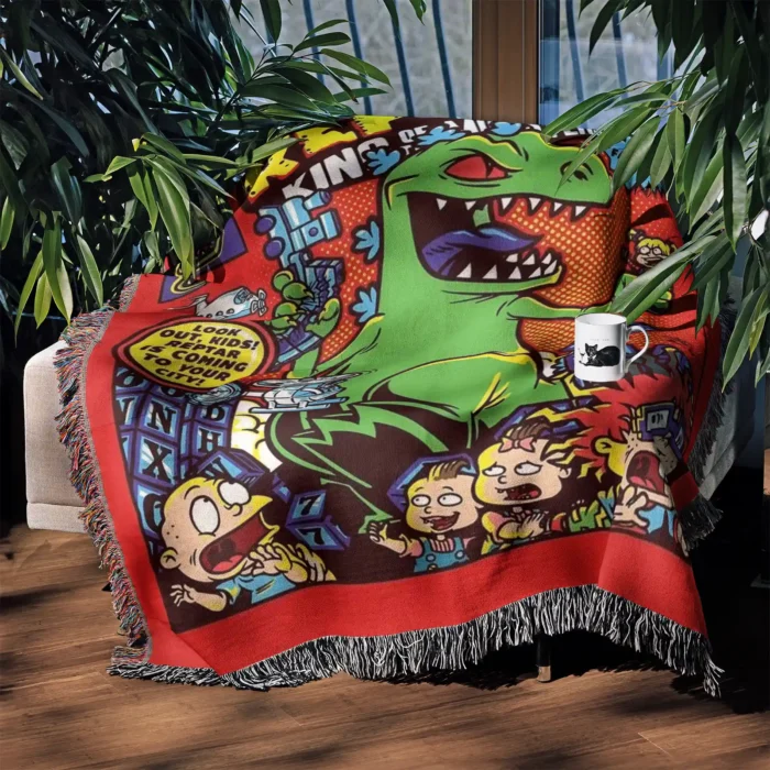 Rugrats Comic Cover Woven Tapestry Throw Blanket – Retro Wall Art, Bright Room Decor, Collectible Merch - Image 3