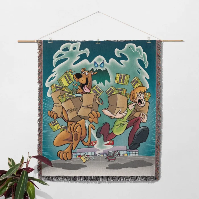 Scooby Woven Tapestry Throw Blanket – Vintage Wall Art, Bright Home Decor, Collectible Merch - Image 2