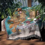 Scooby Woven Tapestry Throw Blanket – Vintage Wall Art, Bright Home Decor, Collectible Merch - Image 3