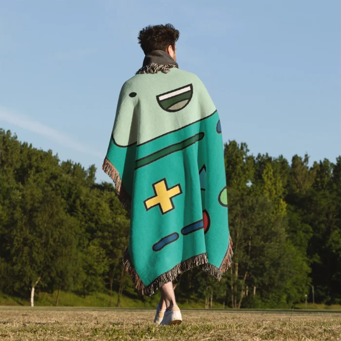 BMO Woven Tapestry Throw Blanket – Retro Wall Art, Cozy Room Decor, Collectible Accent - Image 5