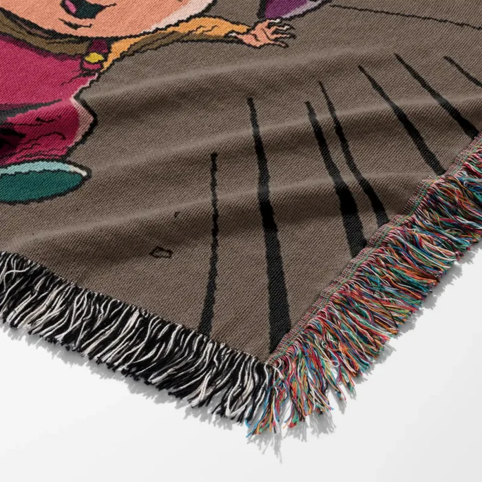 Family Cartoon Comic Cover Woven Tapestry Throw Blanket – Vintage Wall Rug, Home Decor, Cool Collectible - Image 6