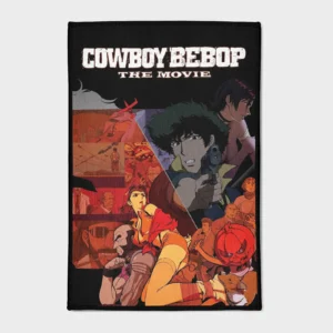 This *Cowboy Bebop* old movie poster rug brings vintage style to your room or wall decor. A must-have for fans of retro anime aesthetics.