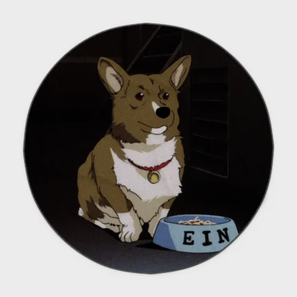 Bring the world of *Cowboy Bebop* into your space with this Ein round rug. Perfect for bedrooms or as a sci-fi gift display, it adds a fun and quirky vibe to your decor.