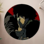 Spike Spiegel Round Rug – Cool Rug for Gaming Setup or Retro Room Display - Image 4