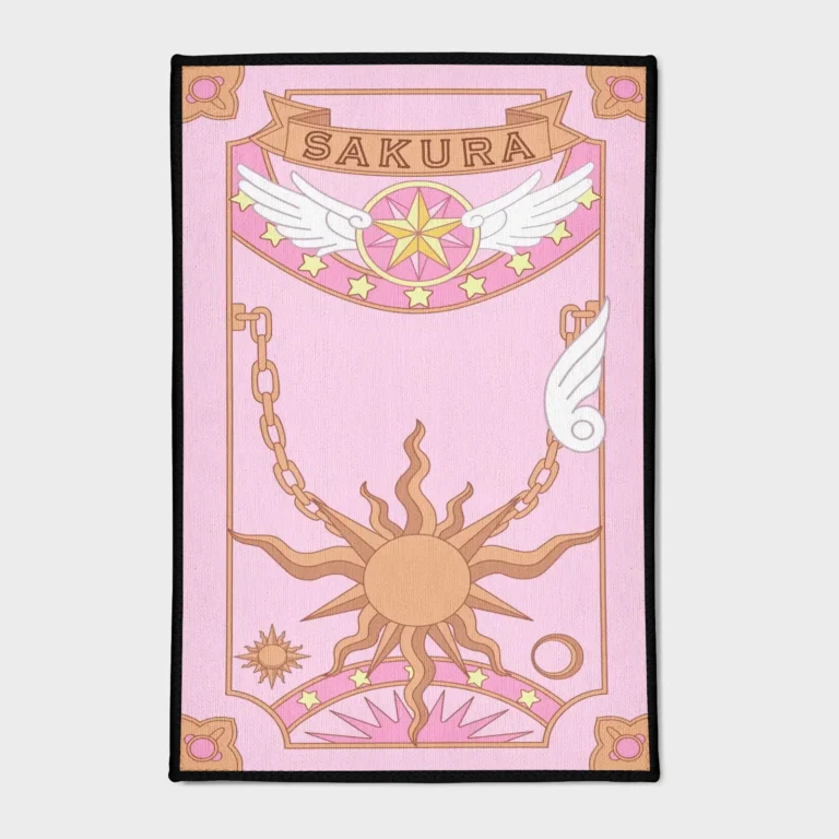This *Cardcaptor Sakura* Clow Card rug is a unique addition to your bedroom or wall decor. It’s perfect for showcasing the magical world of Sakura in your space.