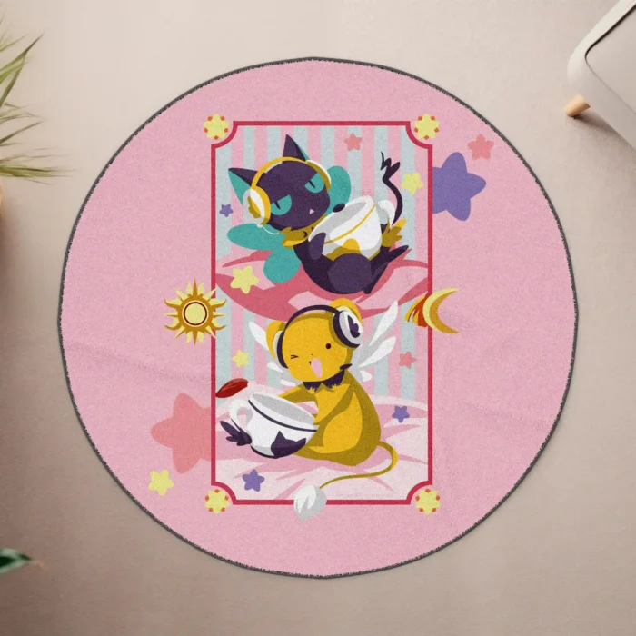 Keroberos and Spinel-Sun Round Rug – Cute Rug for Girls Room or Magical Decor - Image 4