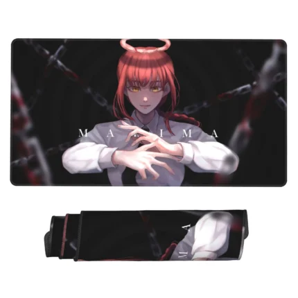 This Makima mouse pad is a stylish Chainsaw Man desk mat, ideal for gaming setups, otaku bedrooms, or fan collections. A perfect anime gift.