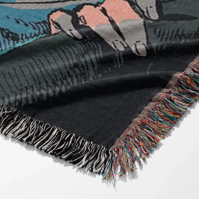 CSM Woven Tapestry Throw Blanket – Minimalist Wall Art, Room & Home Decor, Collectible Accent - Image 6