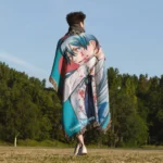 CSM Aki Hayakawa Woven Tapestry Throw Blanket – Collectible Merch, Home & Room Decor, Perfect Display - Image 5