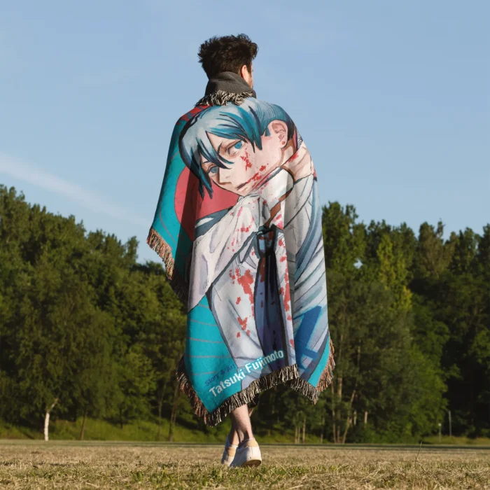 CSM Aki Hayakawa Woven Tapestry Throw Blanket – Collectible Merch, Home & Room Decor, Perfect Display - Image 5