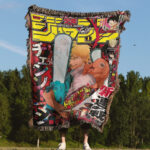 CSM Manga Cover Anime Woven Tapestry Throw Blanket – Trendy Wall Rug, Room & Home Decor, Collectible Gift - Image 4