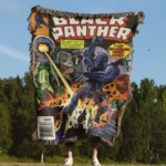 Panther Comic Cover Woven Tapestry Throw Blanket – Colorful Wall Art, Cool Room Decor, Collectible Merch - Image 4