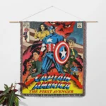 Cap Comic Cover Woven Tapestry Throw Blanket – Retro Wall Rug, Fun Room Decor, Perfect Gift - Image 2