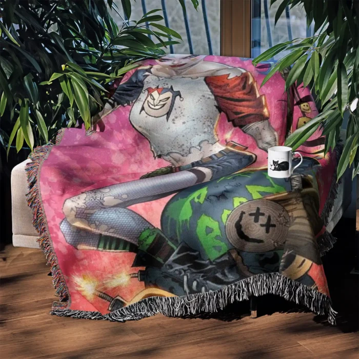 Harley  Woven Tapestry Throw Blanket – Retro Wall Rug, Fun Room Decor, Perfect Gift - Image 3
