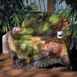 Hulk Woven Tapestry Throw Blanket – Colorful Wall Rug, Cool Room Decor, Perfect Gift - Image 3
