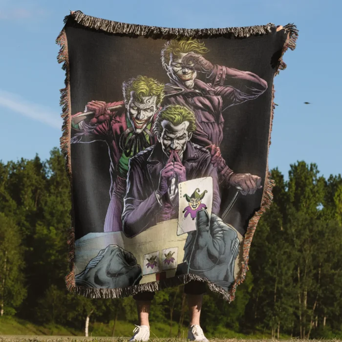 Joker Woven Tapestry Throw Blanket – Colorful Wall Art, Unique Room Decor, Collectible Merch - Image 4
