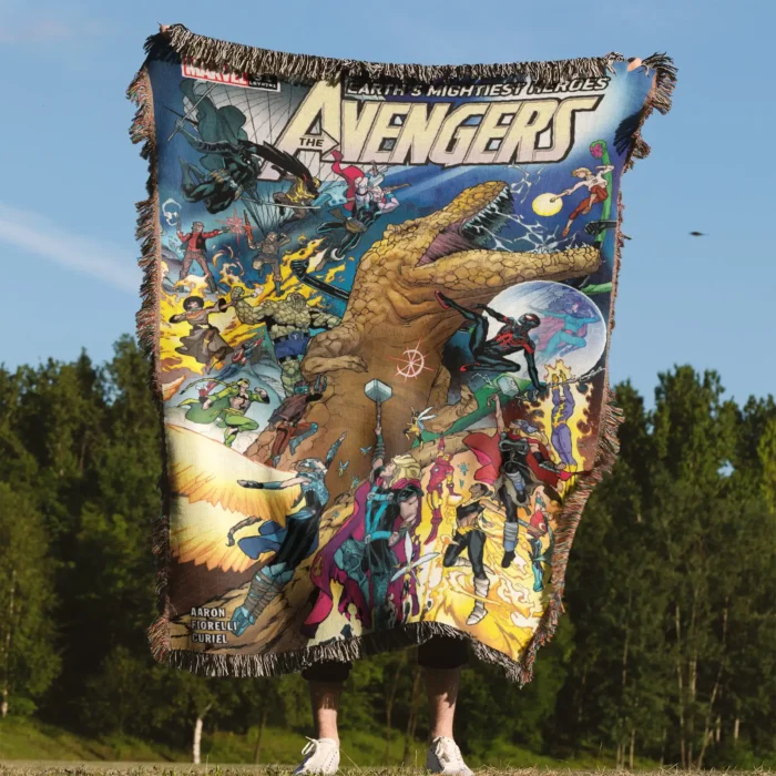 Avenger Comic Cover 2018 #61 Woven Tapestry Throw Blanket – Fun Wall Rug, Cozy Room Decor, Perfect Gift - Image 4