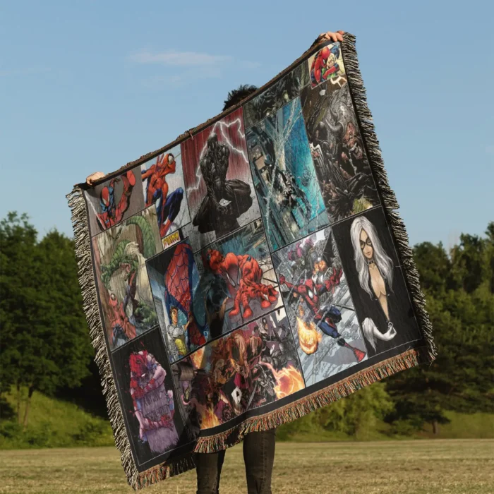 Spider Woven Tapestry Throw Blanket – Fun Wall Art, Cool Room Decor, Collectible Merch - Image 3